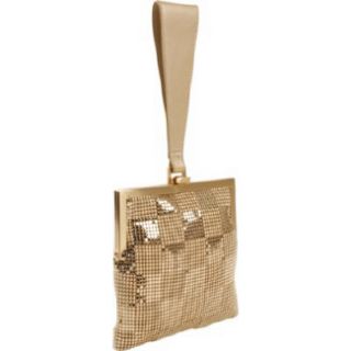 Handbags Whiting and Davis Squares Framed Wristlet Gold 