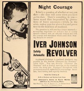 1913 Vintage Ad Iver Johnson Revolver Gun Fitchburg MA