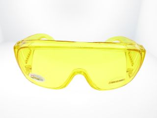  Driving Yellow Lens Shield Sunglasses Fits Over Prescription Glasses