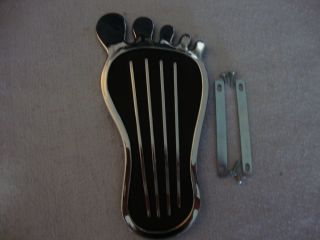 Barefoot Gas Pedal Cover Chrome Bare Feet Vintage