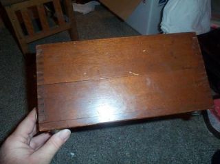 WW2 era wooden Instrument box case Japan Japanese dovetailed NR