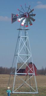 American Eagle Fish Aeration Windmill Wind Mill Aerator Steel Wheel