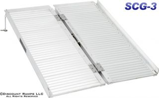 NEW 3 FOLDING WHEELCHAIR/SCOOTER RAMP PORTABLE RAMPS (SCG 3)