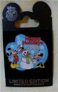 Walt Disney Studios Mickey Minnie Mouse Happy Holidays LE Pin