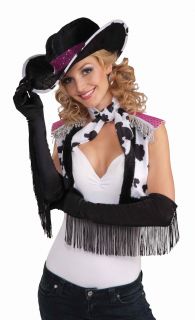 Sexy Flapper Fringed Gloves Costume Accessory Black New