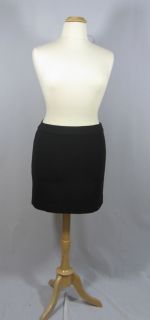 Eileen Fisher $158 Viscose Stretch Ponte Mini Skirt Black PL