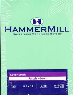 Hammermill Cover Stock Green Pastel 67 lb 125 Sheets