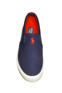 Polo by Ralph Lauren Mens Shoes Faxon Slip on Navy Canvas Sneakers