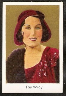 1930s German Cigarette Card Fay Wray Circa King Kong