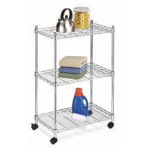 Steel Rolling Storage Kitchen Utility Shelf Cart Rack