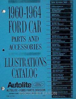 Ford Car Master Parts Book 1960 1961 1962 1963 1964 Galaxie