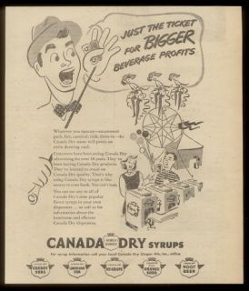 1953 Canada Dry Flavored Syrups for Soda Fountains Scarce Trade Promo