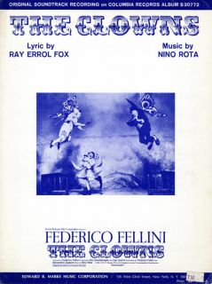 FEDERICO FELLINIS MOVIE THE CLOWNS – 1971   COMICAL CIRCUS CLOWNS
