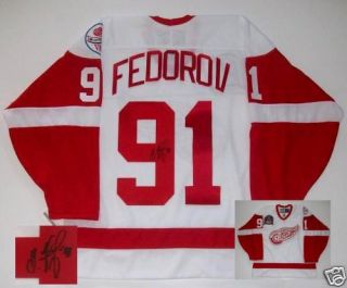 Sergei Fedorov Signed Red Wings 1998 Stanley Cup Jersey
