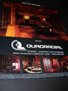 Quadradial Recording Studio N Miami FL 1978 Promo Ad