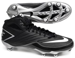 New Nike Super Speed D 3 4 Mens Football Cleats Black White