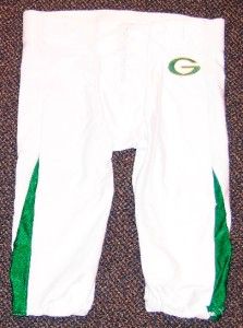 Athletix Premium Game Football Pants White/Dark Green Adult Large