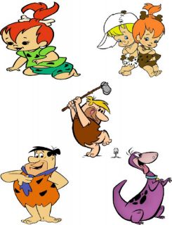 Flintstone Characters Removable Vinyl Decal 5 Choices for Windows