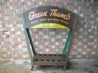 Green Thumb Lawn Garden Tools Union Fork and Hoe Holder Display Rack