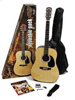 Fender Squier SA100 Acoustic Guitar Package New 