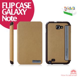 NEW Tridea SAMSUNG Galaxy Note FLIP leather Case N7000 Diary Style