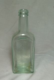 Chas H Fletchers Castoria Vintage Antique Bottle Aqua