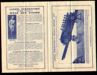 Lionel Strongfort Body Building School Brochure 30S