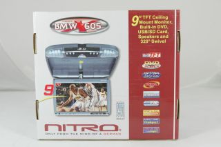 Nitro BMWX 605 9 TFT LCD Flip Down Ceiling Mount Car DVD Player Beige