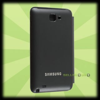 OEM Samsung Galaxy Note Protective Leather Flip Case Black Hard Cover