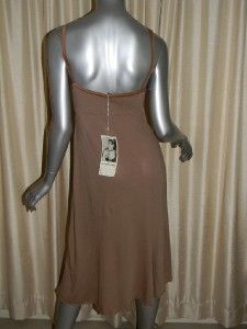NWT Ann Ferriday Brown Cotton Lacey Sleeveless Dress Sundress Size One