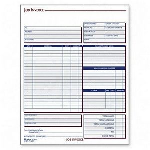 Adams Business Forms NC2817 Adams Contractor Form 100 Sheet s 2 Part