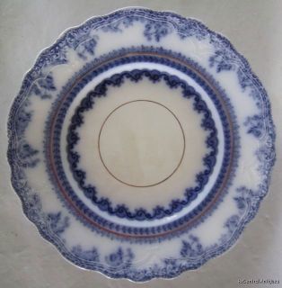 CA 1900 Wood Son England Flow Blue Florence Plate 9 1