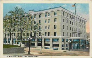 Fort Dodge Iowa IA 1909 Wahkonsa Hotel Vintage Postcard