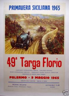 Targa Florio 1965 Guaranteed Original Event Poster