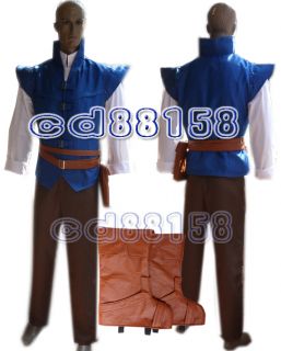 Enchanted Tangled Prince Flynn Rider Cosplay Costume New
