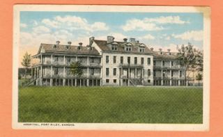 Fort Riley KS Kansas Postcard Hospital Early Army Postcard