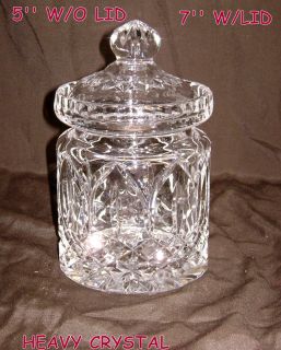 Fifth Avenue Poland Candy Dish Apothecary Jar Handcrafted Full Crystal