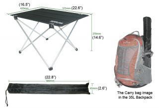  54lb) Portable Folding Table for Camping, Climbing, Fishing