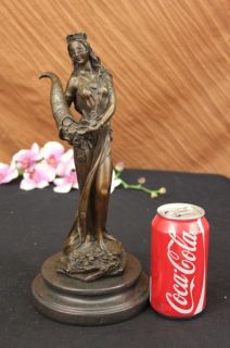 Roman Goddess of Prosperity Lady Luck Fortuna Hot Cast Bronze Statue