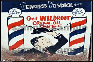  Building Sign HO O Scale Decal Fearless Fosdick Barber Shop 3x2