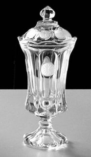 Fostoria Clear Coin Glass Large 13 Tall Covered Urn w Lid