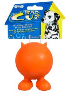  hard rubber squeaky bouncy ball with feet to give your dog an extra