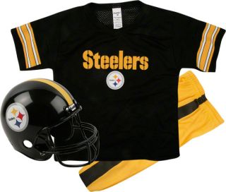 Pittsburgh Steelers Kids Youth Football Helmet Uniform Set