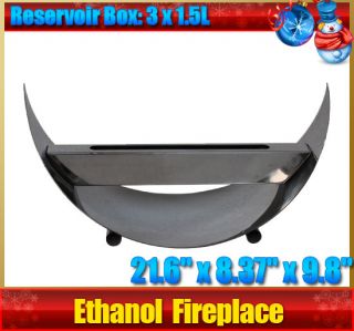 Ethanol Gel Fuel Alcohol Fireplace Real Flame Burner Heater Semicircle
