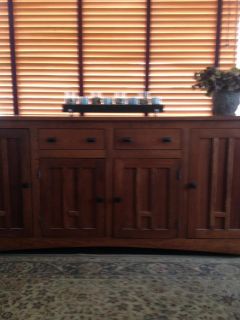 Craftsman Style American Cherry Solid Wood Buffet 75 Wide 21 Deep 35
