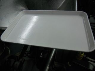 Listed are some white Cafeteria plastic food trays. Size 17 1/2L x 11
