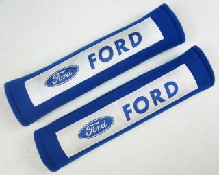 Brand New Genuine Ford Seat Belt Shoulder Pads Cushions Blue 2 Piece