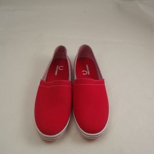 Office Shoes   Mens Fred Perry Kingston Stamp Down Red/white Trainers