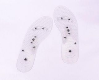  Shoe Gel Insoles Magnetic Massage Foot Health Care Pain Relief Therapy