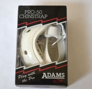New Adams Pro 50 Chin Strap Football Helmet White Chinstrap 4D 4 point